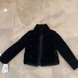 Reversible faux fur jacket - blueduck faux - S